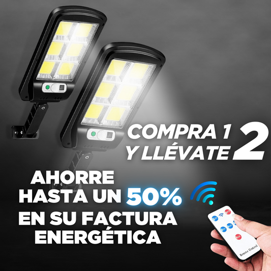 Potente foco solar con sensor de presencia [ COMPRE 1 Y LLEVA 2 ] 50% OFF