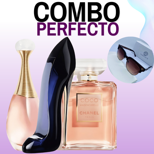 PROMOCIÓN COMPRA 1 Y LLEVA 4 [1 PERFUME JADORE DIOR 100ML + 1 PERFUME GOOD GIRL 80ML + 1 PERFUME COCO MADEMOISELLE 100ML +GAFAS VERSACE] ¡SOLO HOY!